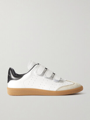 Isabel Marant Beth Suede-trimmed Leather Sneakers - White - FR35