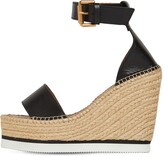 Thumbnail for your product : See by Chloe 120mm Glyn leather espadrille wedges