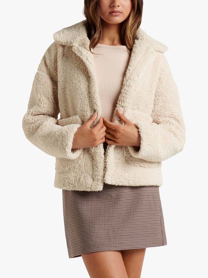 tan borg jacket womens