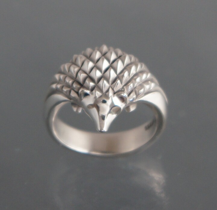 Etsy Hedgehog Ring Silver