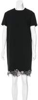 Thumbnail for your product : Christopher Kane Wool Macramé Lace-Trimmed Dress