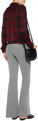 Mother The Weekender Frayed Mid-Rise Flared Jeans