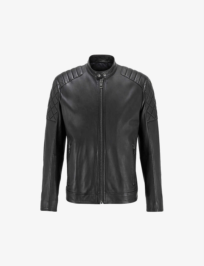 hugo boss leather jacket