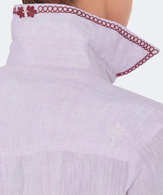 Ganesh Embroidered Undercollar Linen Shirt