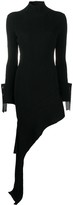 Thumbnail for your product : Off-White Draped Asymmetric Knitted Dress