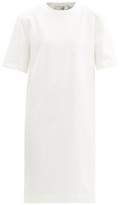 Thumbnail for your product : Tibi Shoulder-padded Cotton-jersey Shift Dress - White