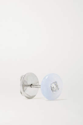 Fernando Jorge Orbit Medium 18-karat White Gold, Chalcedony And Diamond Earrings