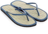 Thumbnail for your product : Monsoon Plain Denim Seagrass Flip Flops