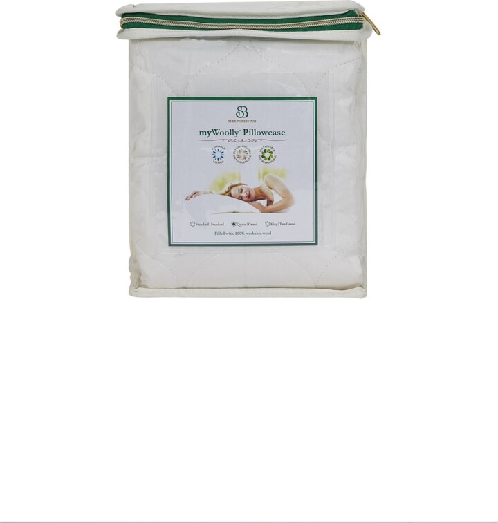 Sleep & Beyond Mywoolly Natural Washable Wool Filled Pillow Protector, Queen