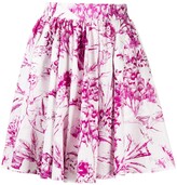 Thumbnail for your product : MSGM Abstract-Print Flared Skirt