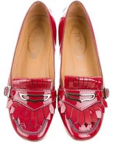 Thumbnail for your product : Tod's Patent Leather Round-Toe Loafers