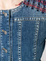 Thumbnail for your product : Marc Cain tweed panel denim jacket
