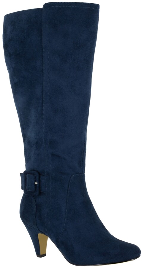 womens wide calf navy boots