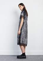 Thumbnail for your product : Sacai Sequin Embroidered Dress Navy X Silver