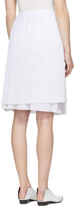 Cédric Charlier White Layered Ruffle Skirt