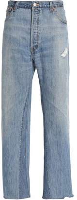 Levi's Re/Done By Distressed High-Rise Wide-Leg Jeans