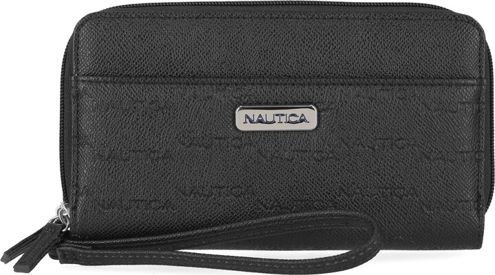 Nautica Womens Saffiano Leather Continental Wallet - ShopStyle