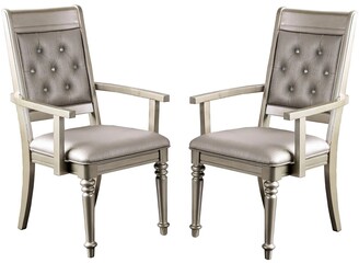 Furniture of America Drew Champagne Armchair (Set of 2)