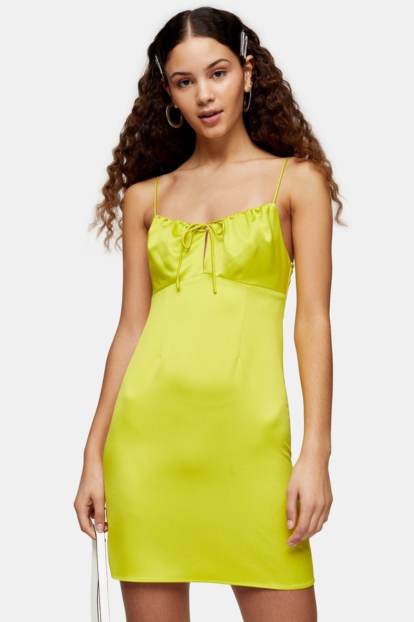 neon slip dress