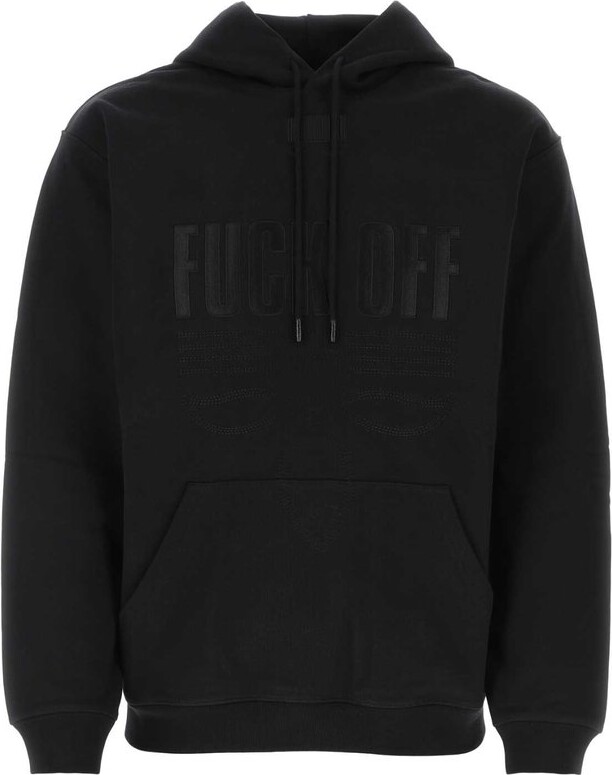 VTMNTS Slogan Printed Drawstring Hoodie