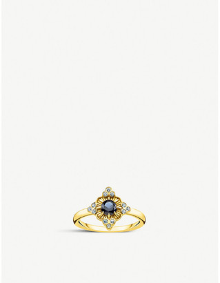 Thomas Sabo Kingdom of Dreams 18ct yellow gold plated silver Flower ring