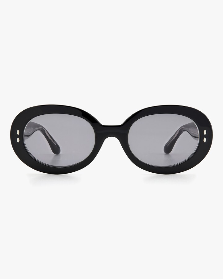 oval black sunglasses
