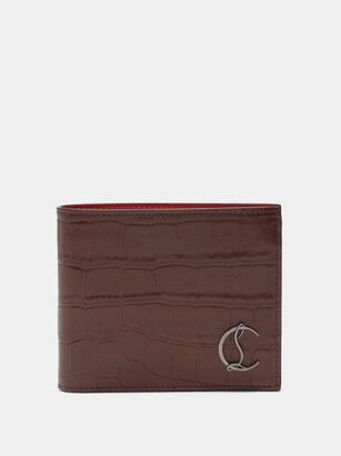 Christian Louboutin Coolcard Croc-effect Leather Bi-fold Wallet
