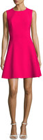 Thumbnail for your product : Kate Spade Sleeveless Stretch Crepe Fit-And-Flare Dress, Pink