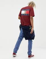 Thumbnail for your product : Tommy Jeans 6.0 Limited Capsule crew neck t-shirt with back print crest flag in burgundy
