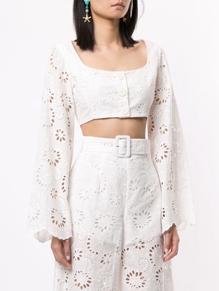 Alice McCall Cloud Obscurity cropped blouse