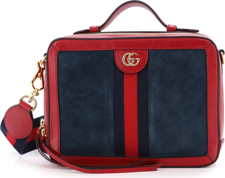 Gucci Ophidia Zip Around Camera Bag GG Coated Canvas Small