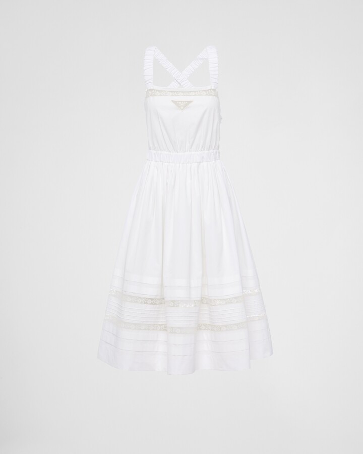 ワンピース PRADA PRINTED POPLIN DRESS Prada Printed poplin dress | REVERSIBLE