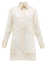 Thumbnail for your product : Fendi Sheer Silk-organza Shirt - Beige