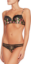 Thumbnail for your product : Stella McCartney Ellie Leaping lace, mesh and stretch-silk contour bra