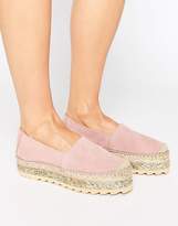 Thumbnail for your product : Pieces Lucinda Suede Stacked Espadrilles