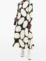 Thumbnail for your product : Marni Abstract Polka-dot Midi Dress - Black White
