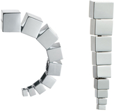 Thumbnail for your product : Eddie Borgo Silver Scaled Cube Drop Earrings