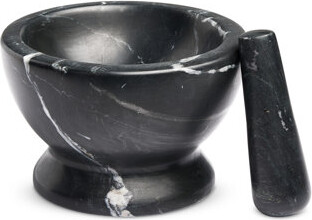Four Hands Arman Mortar and Pestle-Polished Black Marble