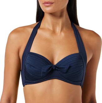 Seafolly S065 Soft Cup Halter - Swimsuit Top - Woman - Blue (Indigo)