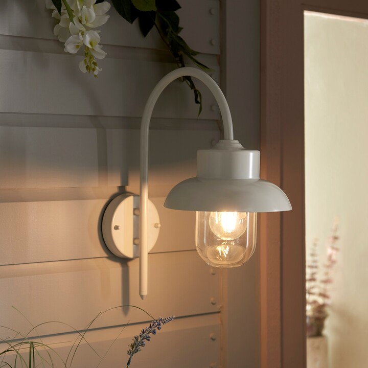 Dunelm Poppy Outdoor Wall Light White ShopStyle