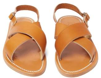 K. Jacques Osorno Crossover Leather Sandals - Womens - Tan