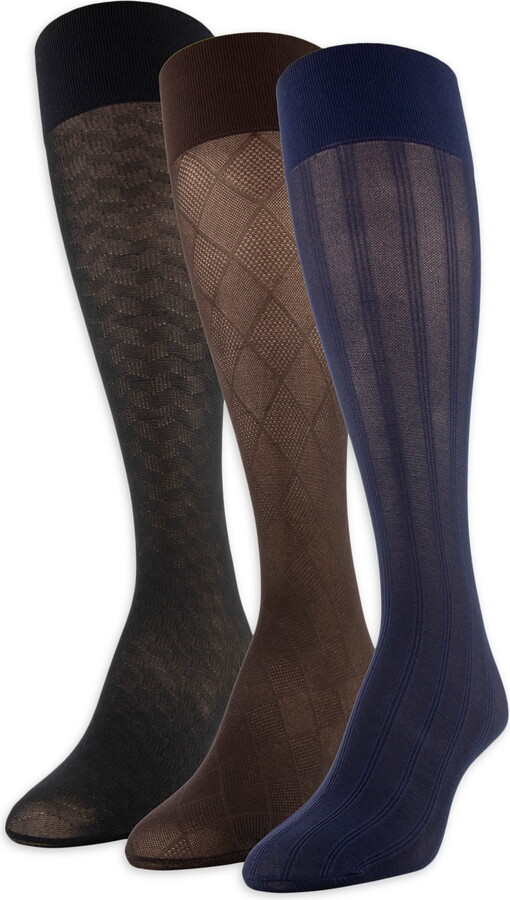 PEDS Women’s Trouser Knee High Socks, 3 Pairs