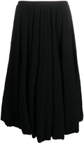 Thumbnail for your product : Jil Sander Boiled Wool Midi Skirt