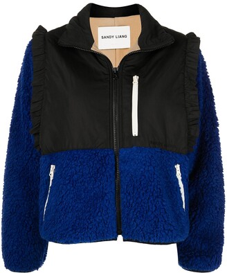 Sandy Liang Mia two-tone fleece jacket