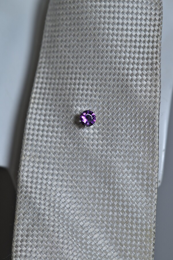 amethyst tie tack