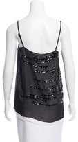 Thumbnail for your product : Robert Rodriguez Embellished Silk Top w/ Tags