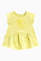 Thumbnail for your product : Next Girls Yellow Slogan Jersey Pocket Dress (0mths-2yrs)