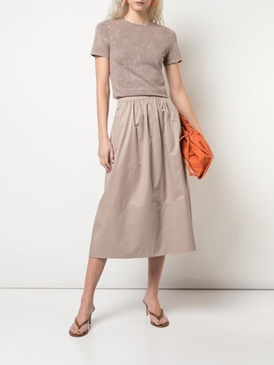 Tibi high-waisted A-line skirt