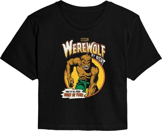 Marvel Women's Werewolf By Night Cropped Graphic T-Shirt - Black - X-Large