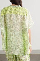 Thumbnail for your product : Yvonne S Floral-print Linen Shirt - Green